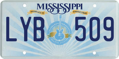 MS license plate LYB509