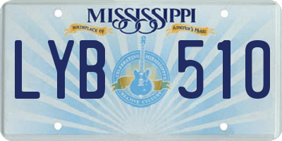 MS license plate LYB510