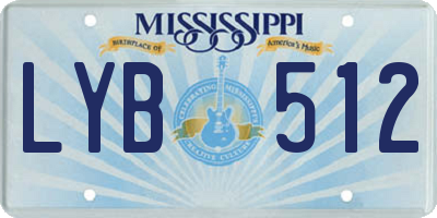 MS license plate LYB512