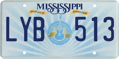 MS license plate LYB513