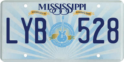 MS license plate LYB528