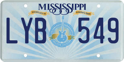 MS license plate LYB549