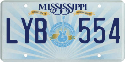 MS license plate LYB554