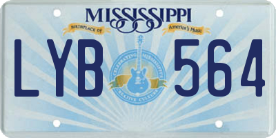 MS license plate LYB564