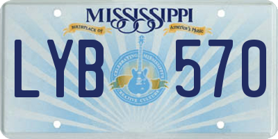 MS license plate LYB570
