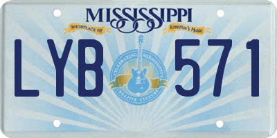MS license plate LYB571
