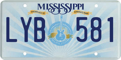 MS license plate LYB581