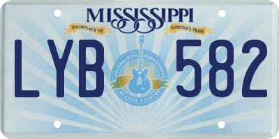 MS license plate LYB582