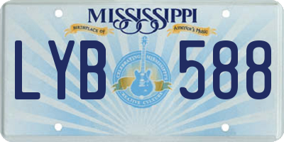 MS license plate LYB588
