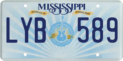 MS license plate LYB589