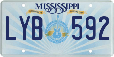 MS license plate LYB592