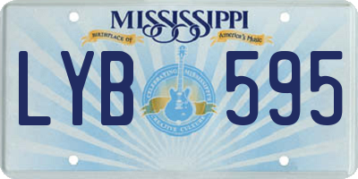 MS license plate LYB595