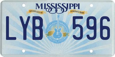 MS license plate LYB596