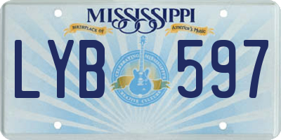 MS license plate LYB597