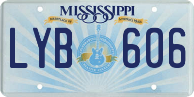 MS license plate LYB606