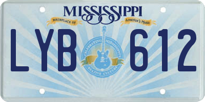 MS license plate LYB612