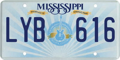 MS license plate LYB616