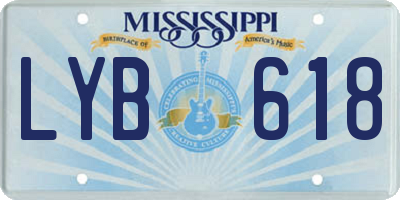 MS license plate LYB618