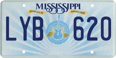 MS license plate LYB620