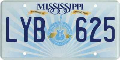 MS license plate LYB625