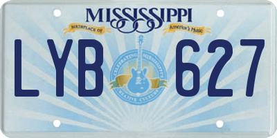 MS license plate LYB627