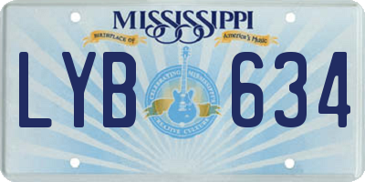 MS license plate LYB634