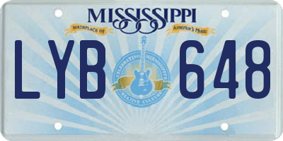 MS license plate LYB648
