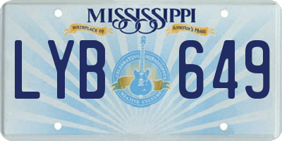 MS license plate LYB649