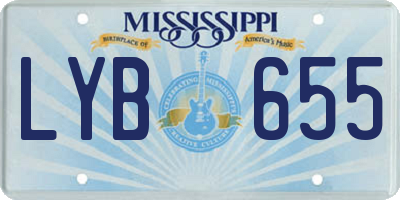 MS license plate LYB655