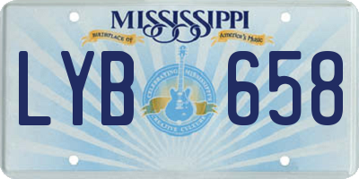 MS license plate LYB658