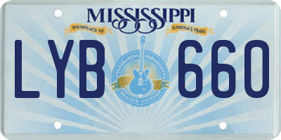 MS license plate LYB660