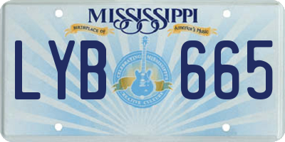 MS license plate LYB665