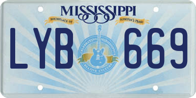 MS license plate LYB669