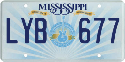 MS license plate LYB677