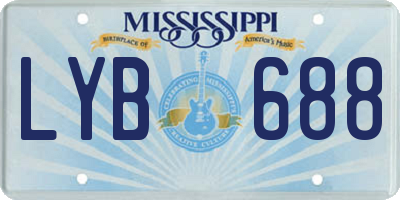 MS license plate LYB688