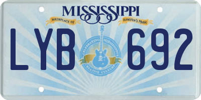 MS license plate LYB692