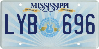 MS license plate LYB696
