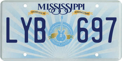 MS license plate LYB697