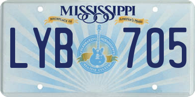 MS license plate LYB705