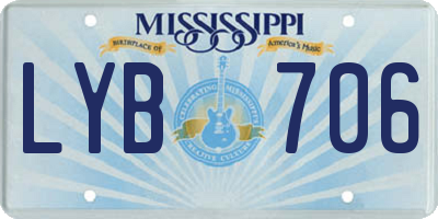 MS license plate LYB706