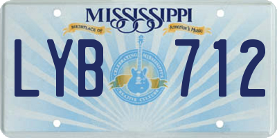 MS license plate LYB712