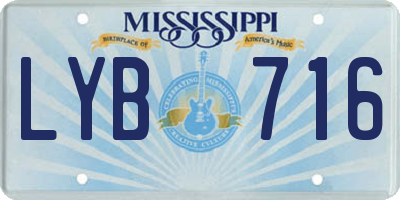 MS license plate LYB716