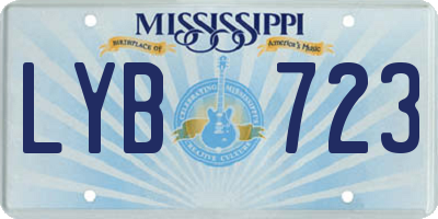 MS license plate LYB723