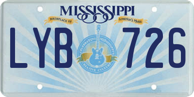 MS license plate LYB726