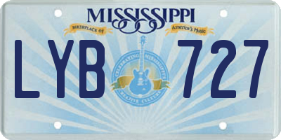 MS license plate LYB727