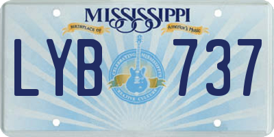 MS license plate LYB737