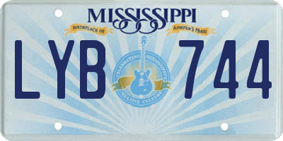 MS license plate LYB744