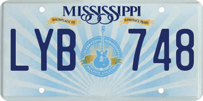 MS license plate LYB748