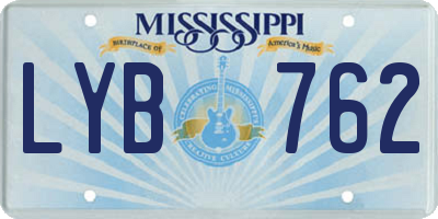 MS license plate LYB762