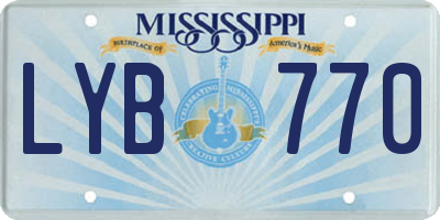 MS license plate LYB770